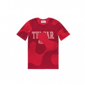 T Shirts Telfar Camo Rouge | FRYU3414