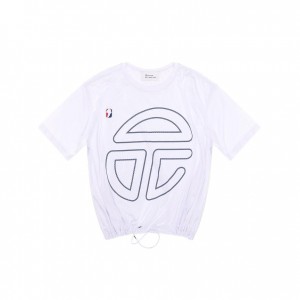T Shirts Telfar Mesh Drawstring Blanche | FRNB3421