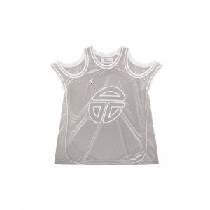 T Shirts Telfar Triple Jersey Argent | FRQZ3392