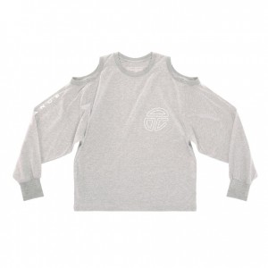 T Shirts Telfar Triple Long Sleeve Grise | FRRW3416