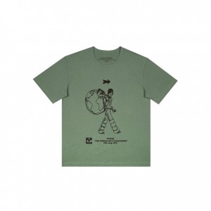 T Shirts Telfar Worldour Vert Olive | FRZG3399