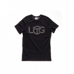 T Shirts Telfar x UGG Crystal Logo Noir | FRHK3403