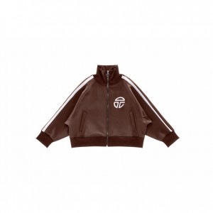 Vestes Telfar Cropped Piste Chocolat | FRSO3266