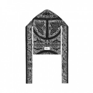 Écharpe Telfar Scarf Bandana Print Durag Noir Blanche | FRRW3150